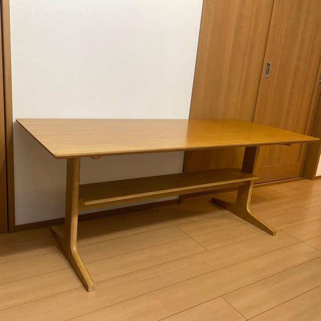 無印良品　リビングでもダイニングでもつかえるテーブル・１・オーク材