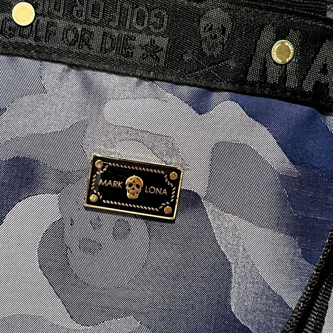 未使用級✨MARK&LONA トートバッグ　2way 迷彩　スカル　ネイビー