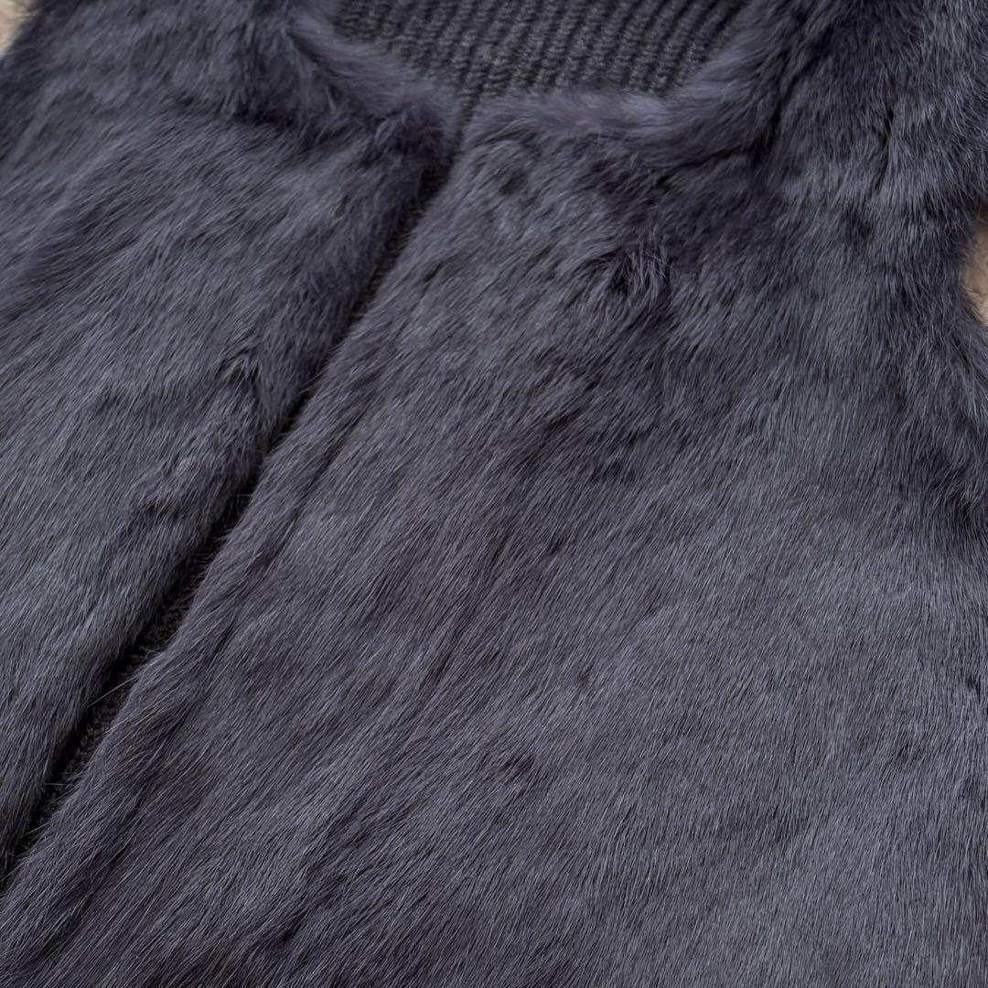 【まーや ✨】ANAYI ラビットファー切り替えニット ジレロングジレ38