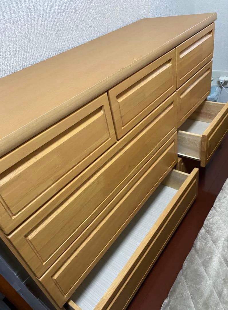 ☆ミッキー☆ アルファタカバ ナチュラルウッド 木製 9引き出し チェスト