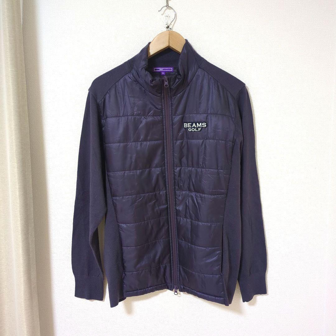 ★美品★BEAMS　GOLF　中綿キルティング フルジップニットブルゾン　XL