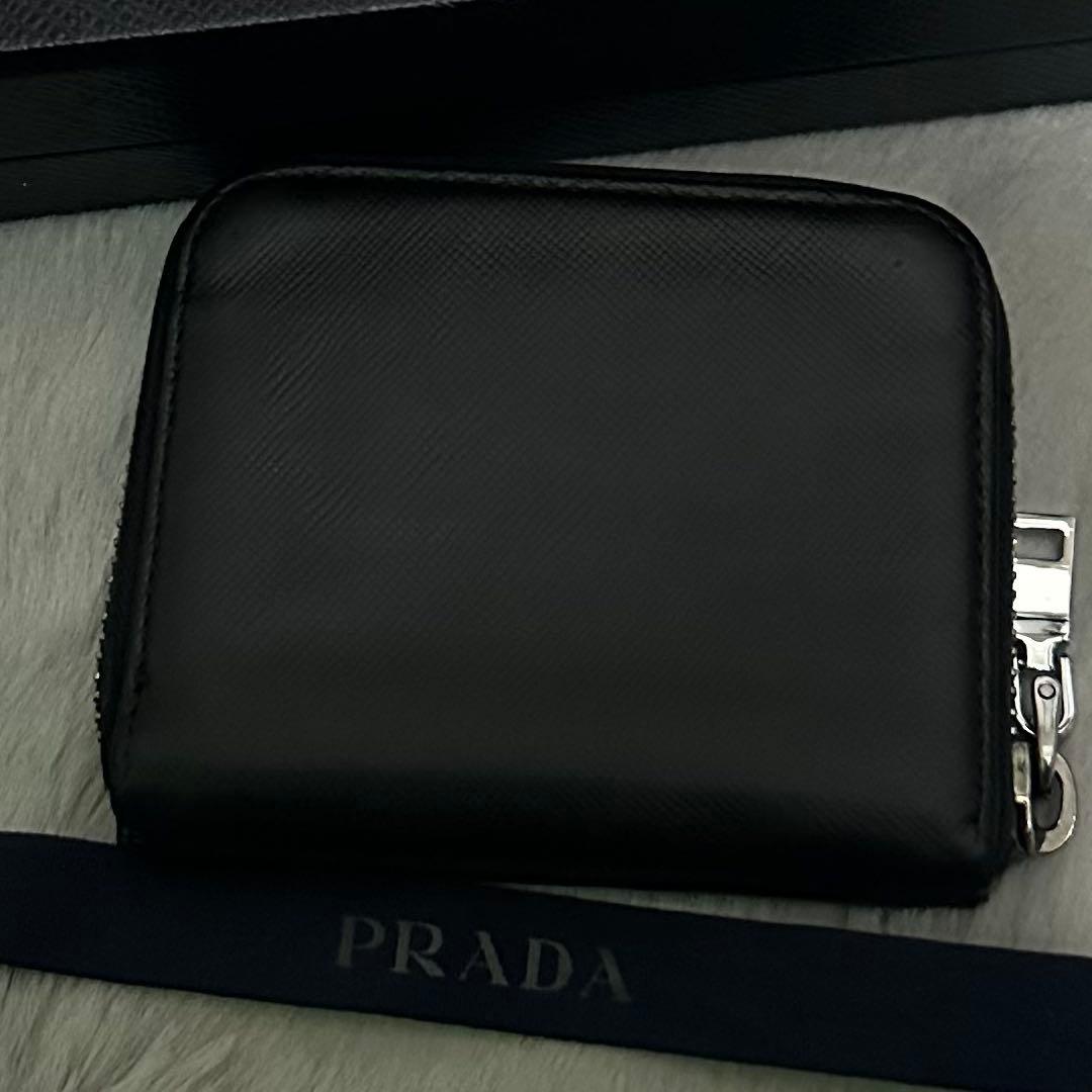 PRADA プラダ　ケース　三角ロゴ　ブラック　サフィアーノレザー
