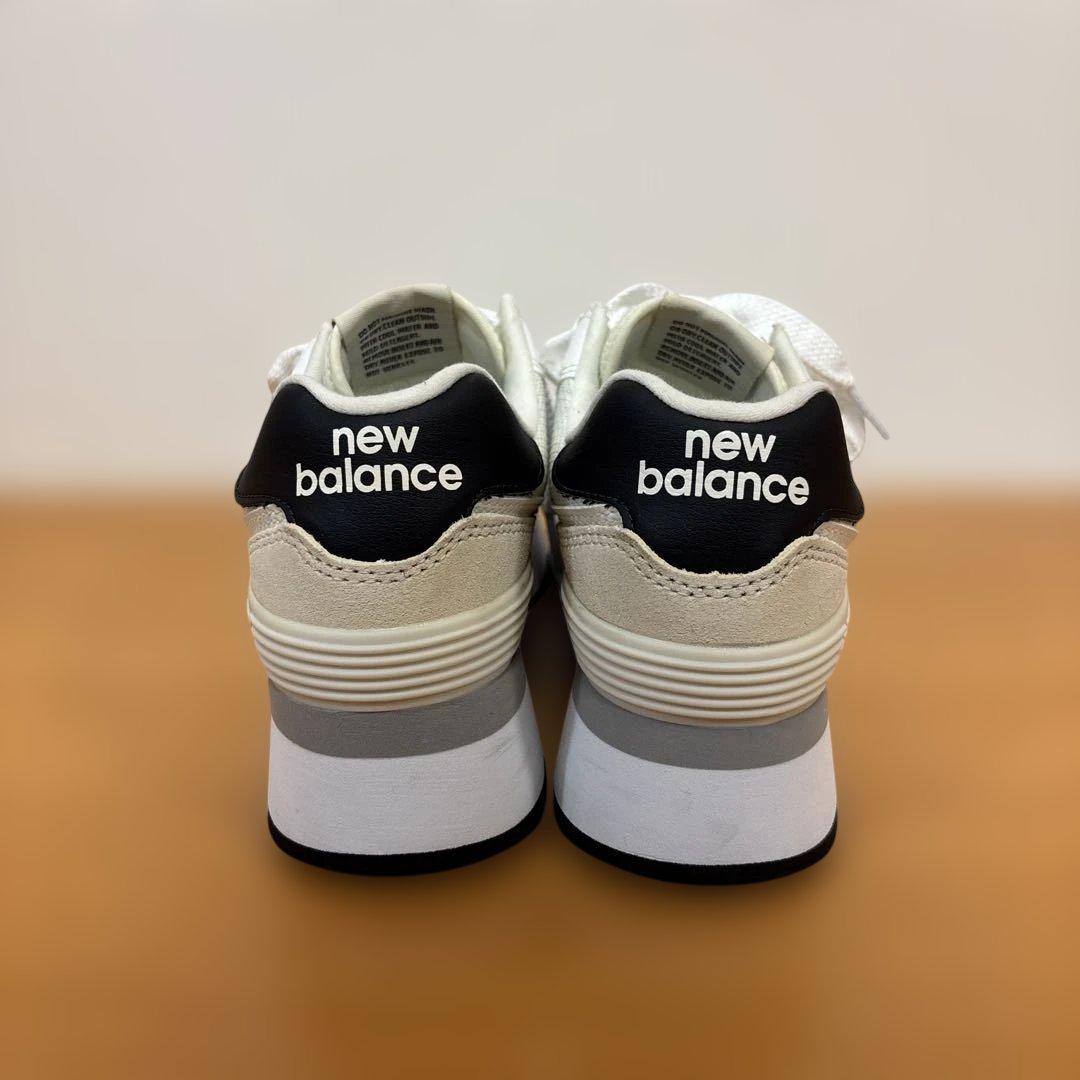 値下げ ニューバランス 574 スニーカー 22cm ホワイト 厚底