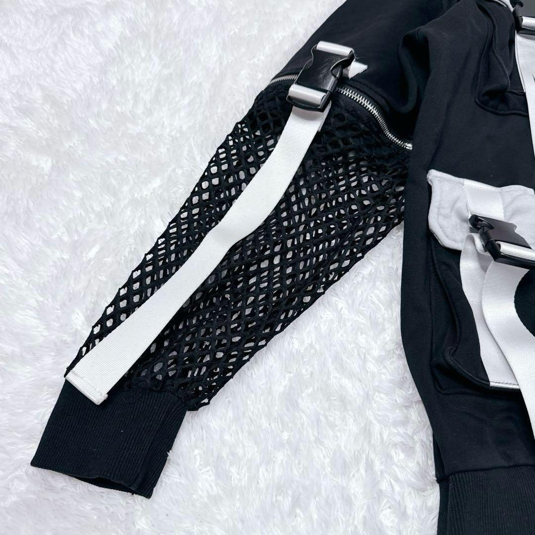 美品 REFLEM サイバー タクティカル袖メッシュセパレートパーカー ジャージ