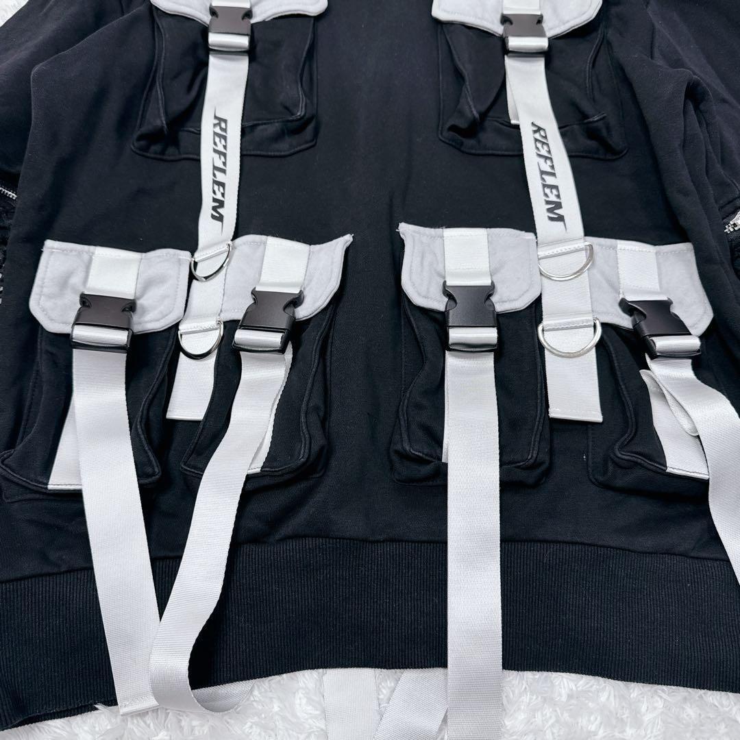 美品 REFLEM サイバー タクティカル袖メッシュセパレートパーカー ジャージ