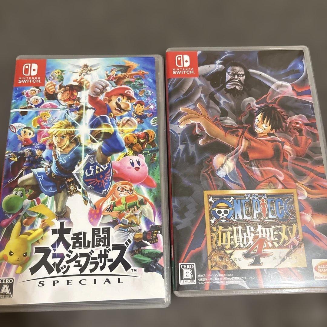 Switch ソフトまとめ売り　ワンピース海賊無双4、大乱闘スマッシュブラザーズ
