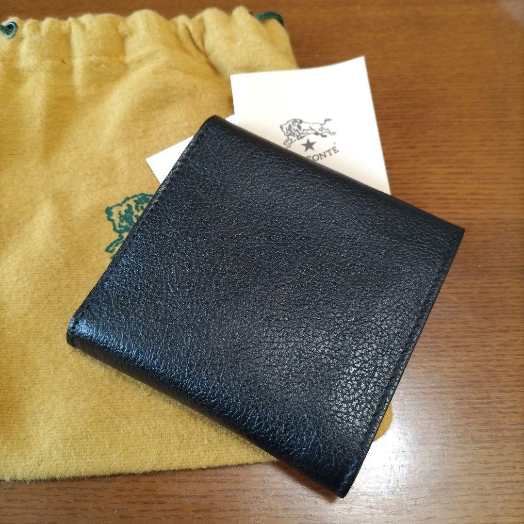 新品 イルビゾンテ 本革 レザー 三つ折り 財布 ウォレット ブラック ネロ