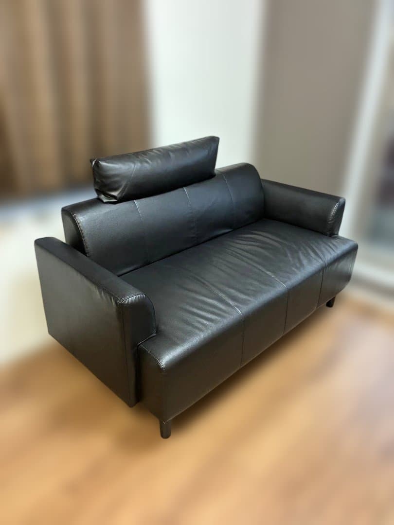 IKEYA ソファ 2人掛け ブラック