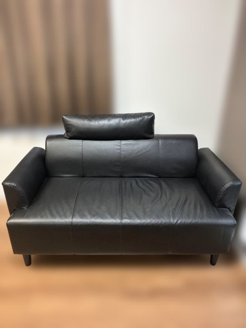 IKEYA ソファ 2人掛け ブラック