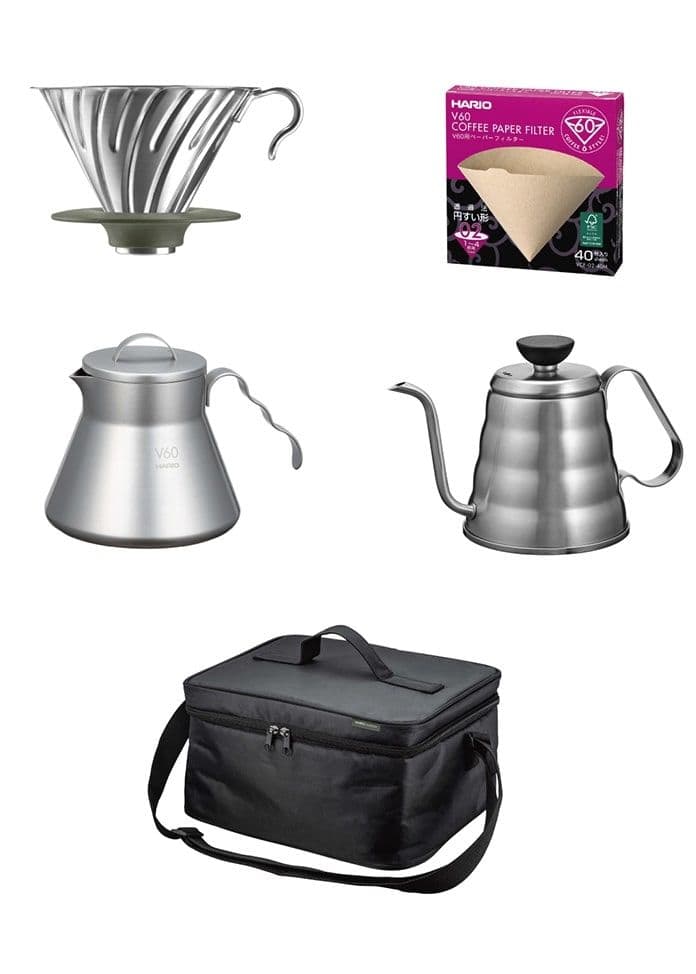 こちらは限定のセットHARIO V60シリーズのコーヒー用品5点セットです。