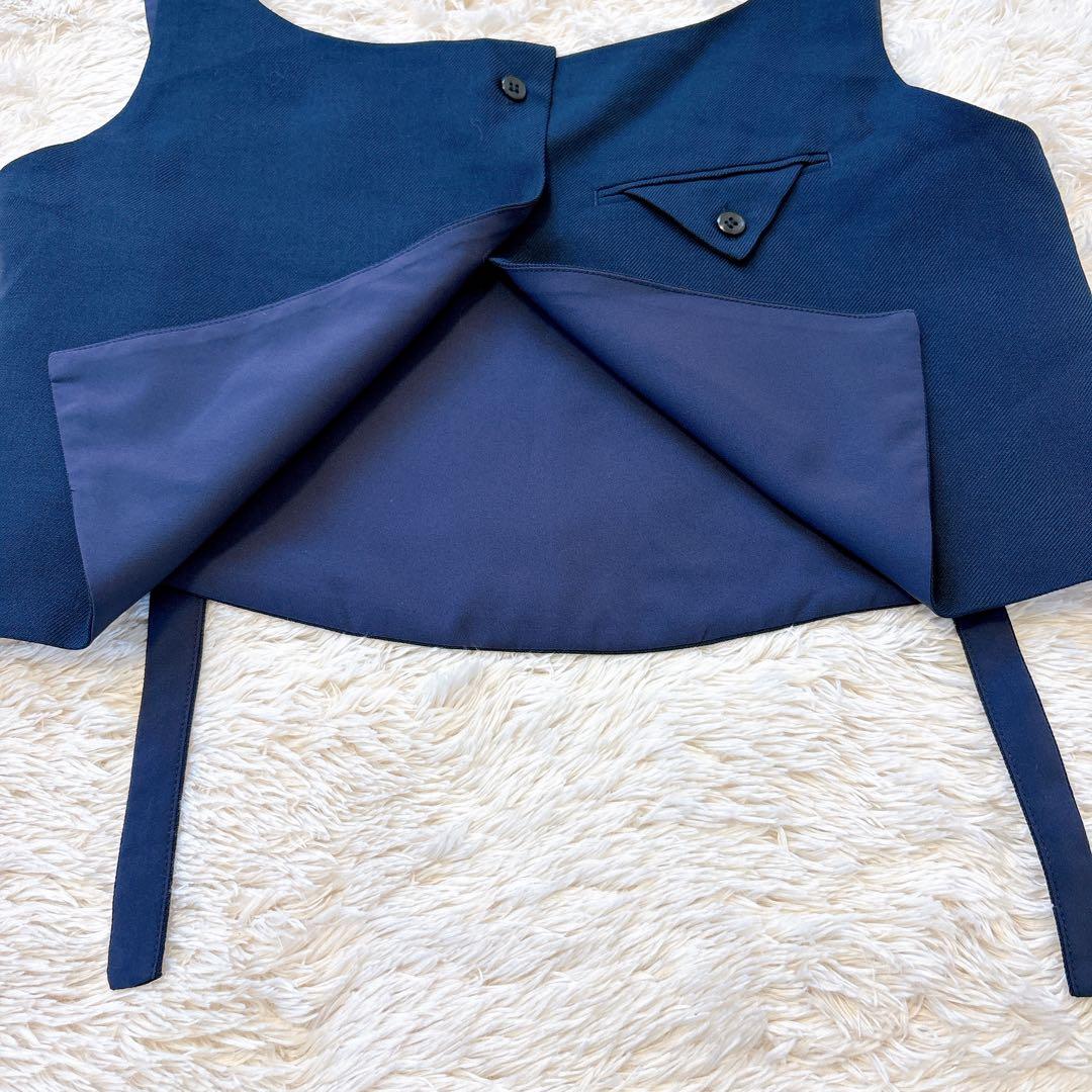 AMERI VEST SET BARE TOP ROMPERS ネイビー　S