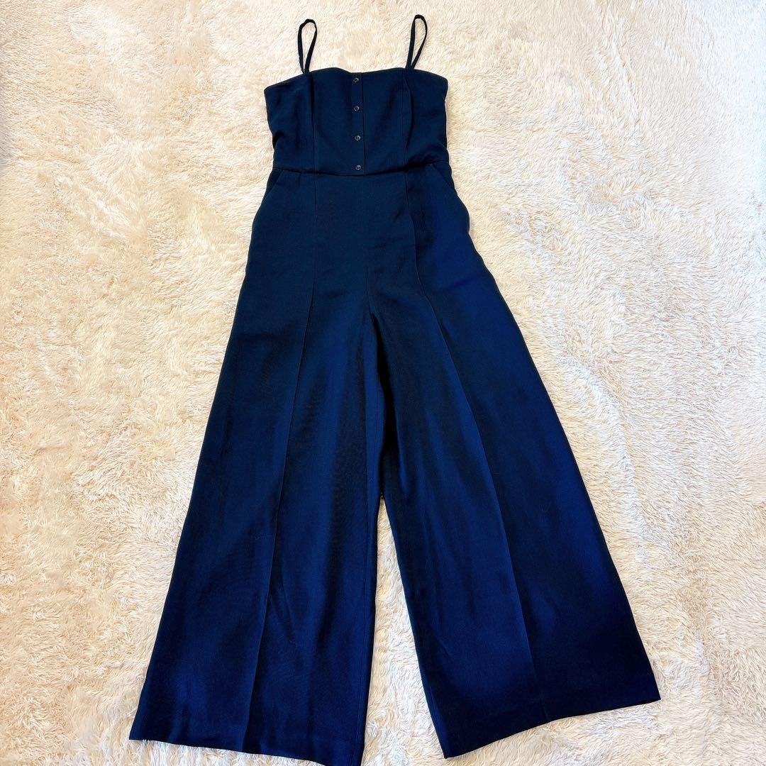 AMERI VEST SET BARE TOP ROMPERS ネイビー　S
