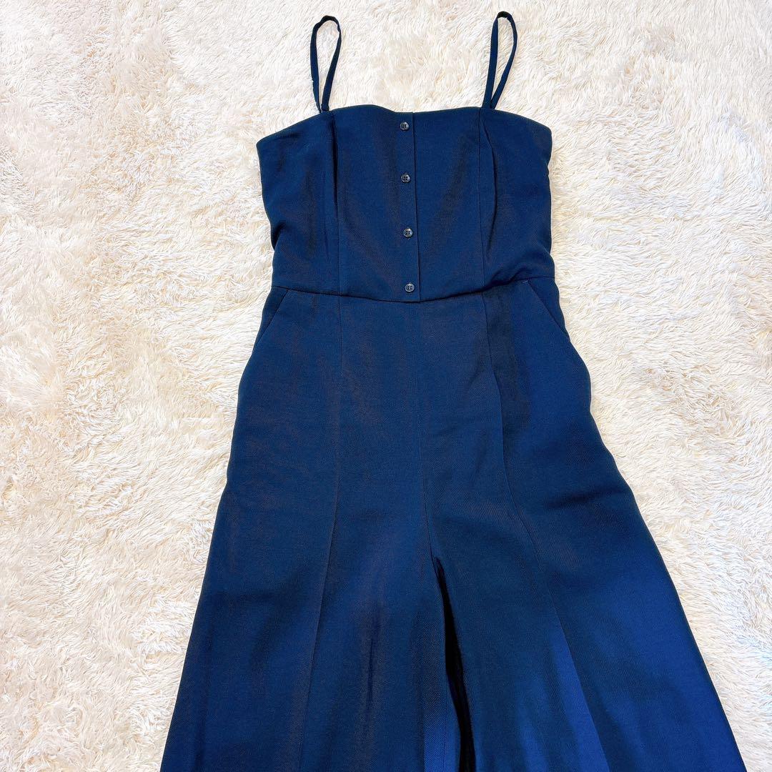 AMERI VEST SET BARE TOP ROMPERS ネイビー　S