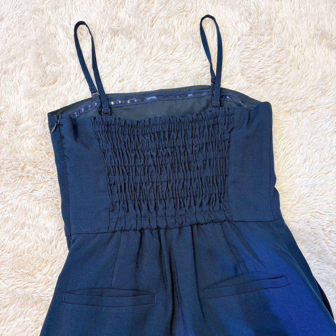 AMERI VEST SET BARE TOP ROMPERS ネイビー　S