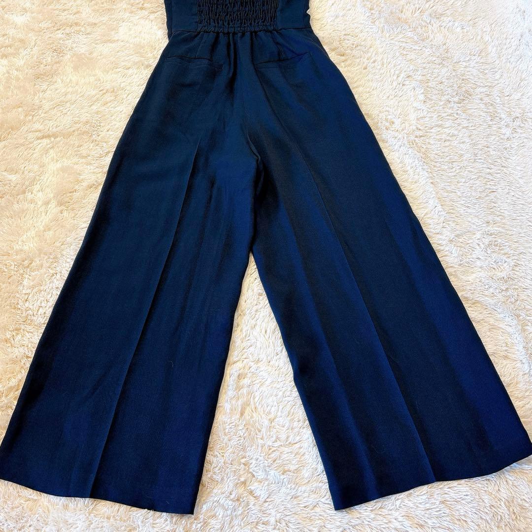 AMERI VEST SET BARE TOP ROMPERS ネイビー　S