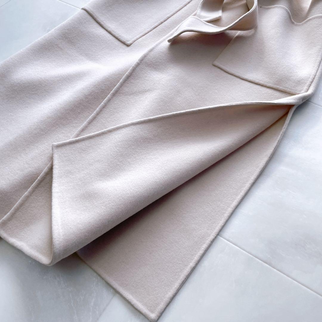 新品タグ付き✨BEIGE, ベイジ ウールロングジレ ベルト付き ピンクベージュ