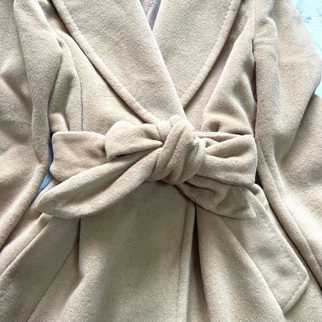 【極美品】マックスマーラ　マニュエラ　ベルテッドコート　アンゴラ　ウール　40号