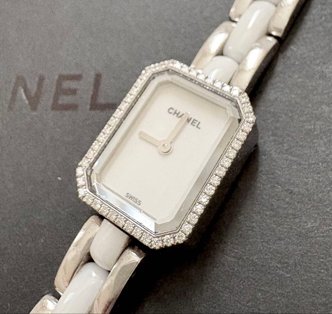 CHANEL プルミエール セラミック ホワイト ダイヤモンド H2132 時計