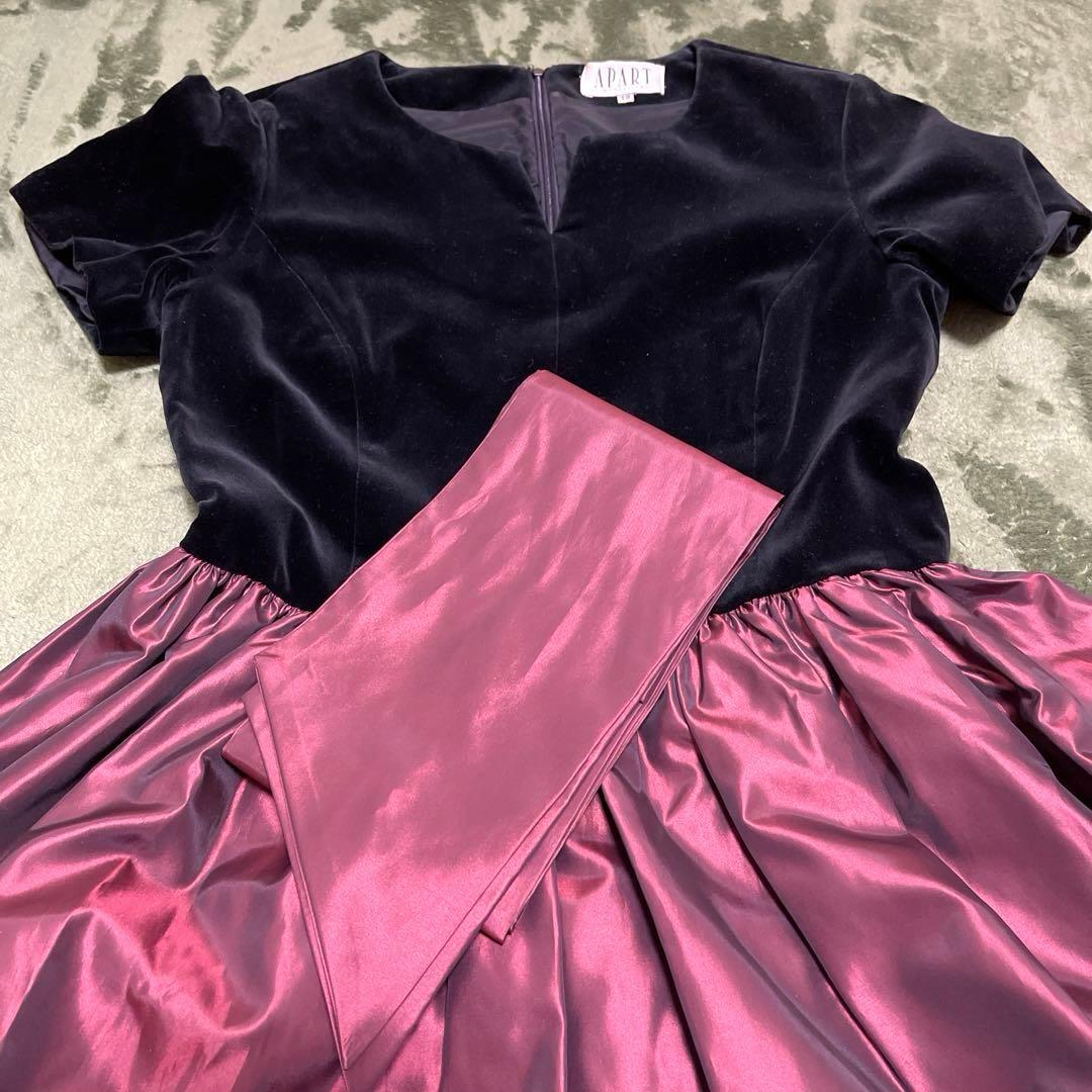 【ドレス】黒×ボルドー ドレス【13号】