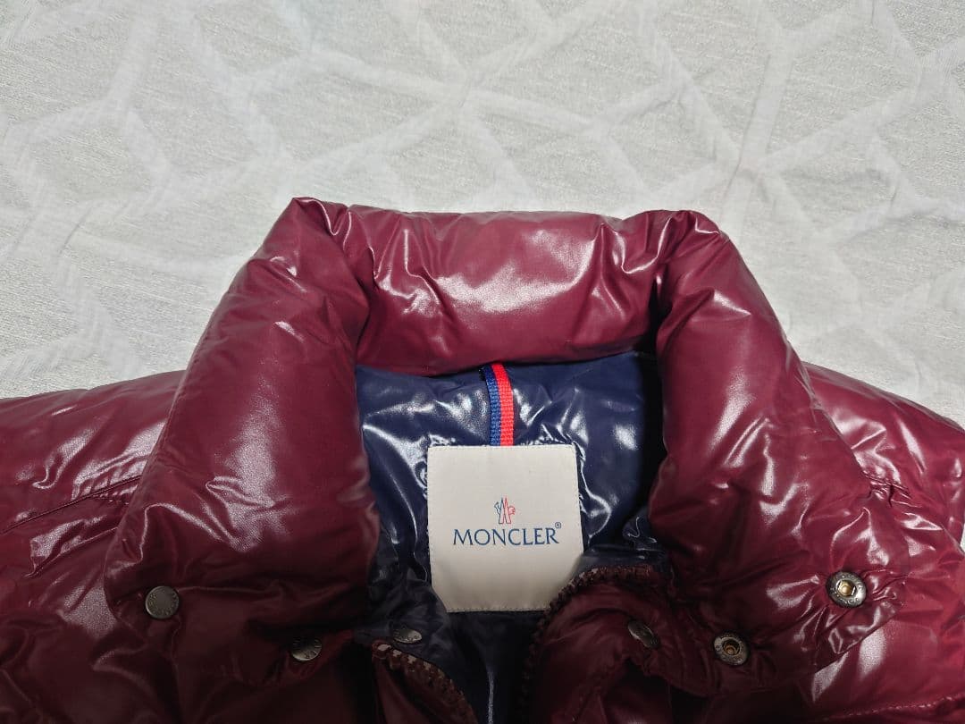 モンクレール　ダウンベスト　ジレ　ワインレッド　ボルドー　サイズ3　2