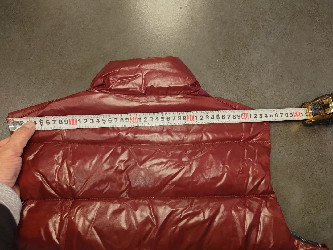 モンクレール　ダウンベスト　ジレ　ワインレッド　ボルドー　サイズ3　2