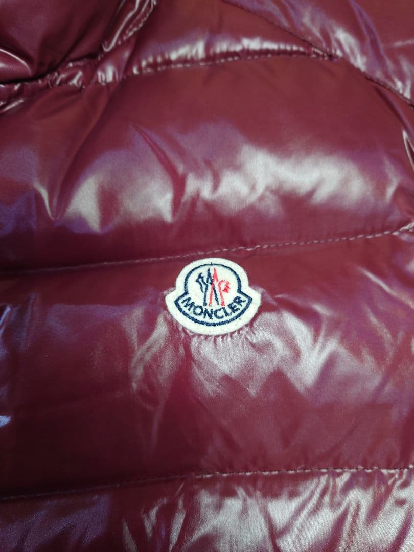 モンクレール　ダウンベスト　ジレ　ワインレッド　ボルドー　サイズ3　2
