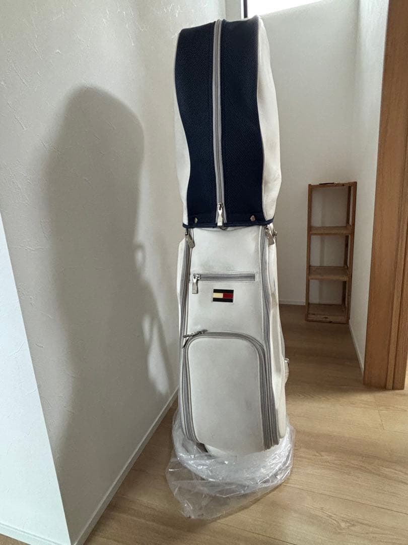   キャディバッグ ホワイト/ネイビー