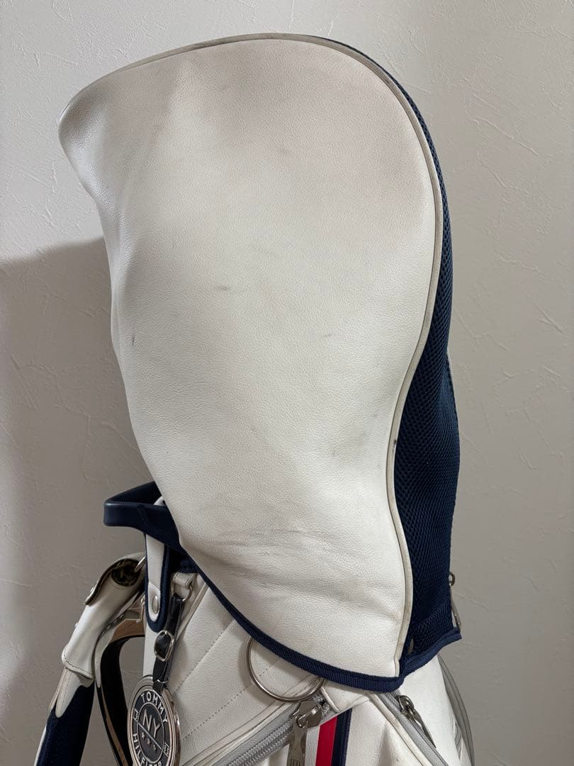   キャディバッグ ホワイト/ネイビー