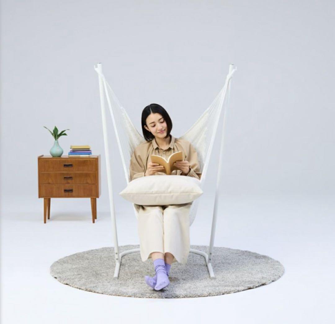 ホワイト ハンモック クッション付き