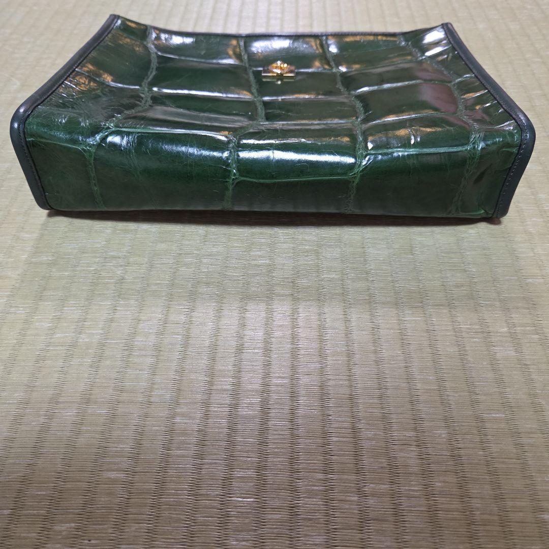 CELINE クラッチバック型押し レザー ヴィンテージ ロゴ 金具