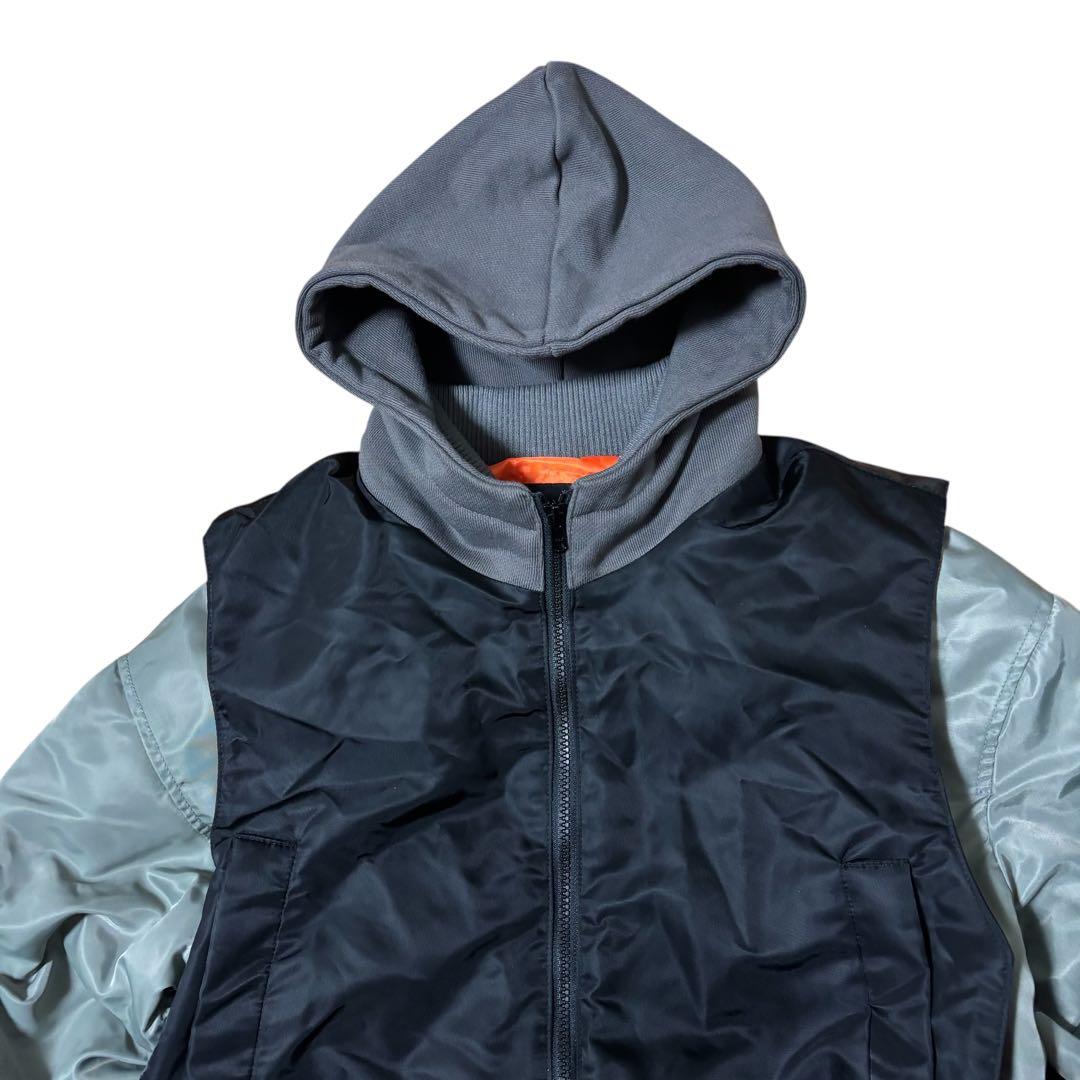 ジャケット・アウター LIBERE COMBINATION MA-1 JACKET BLK