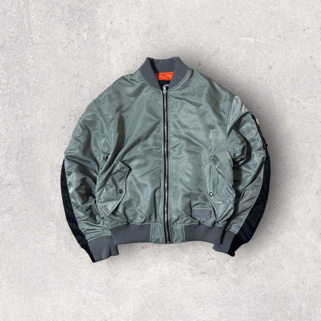 ジャケット・アウター LIBERE COMBINATION MA-1 JACKET BLK