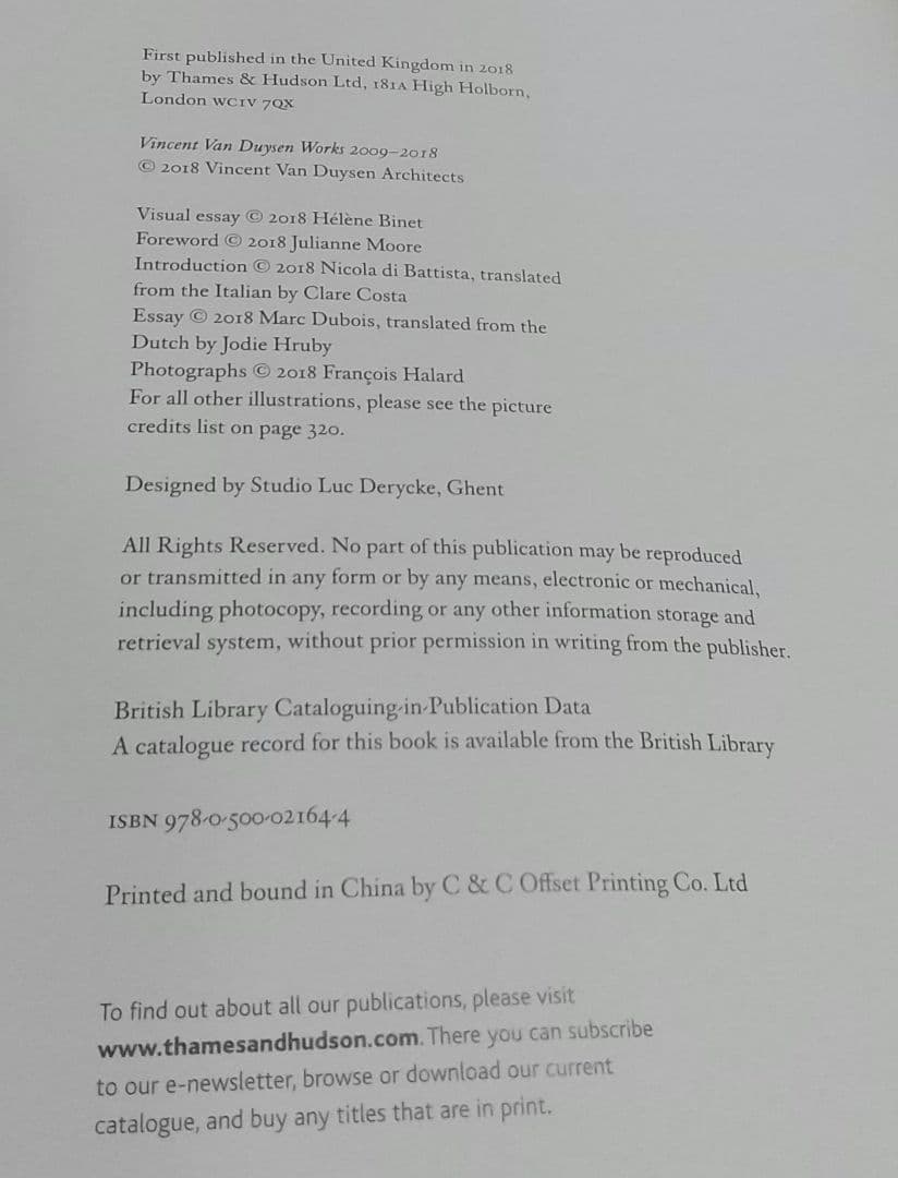 【値下可】Vincent Van Duysen Works 2009–2018