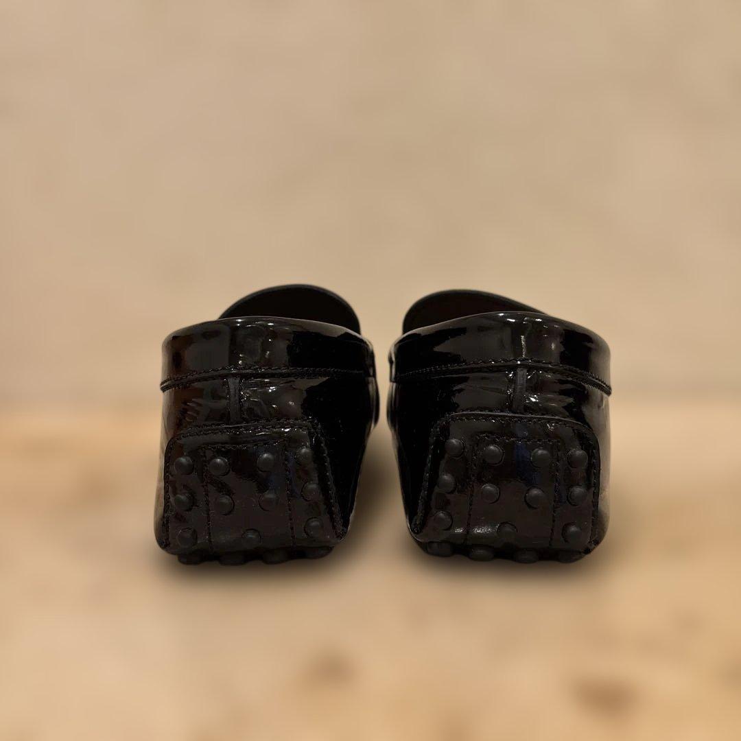 TODS ドライビングシューズ　黒エナメル　サイズ6 1/2 25㎝