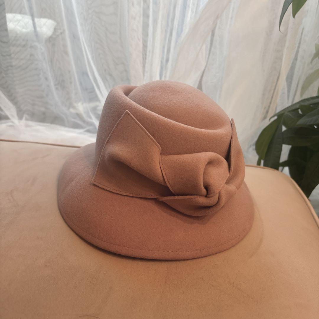 【ARIGATOCHANさま専用】　フェルトハット✨リボン【美品】