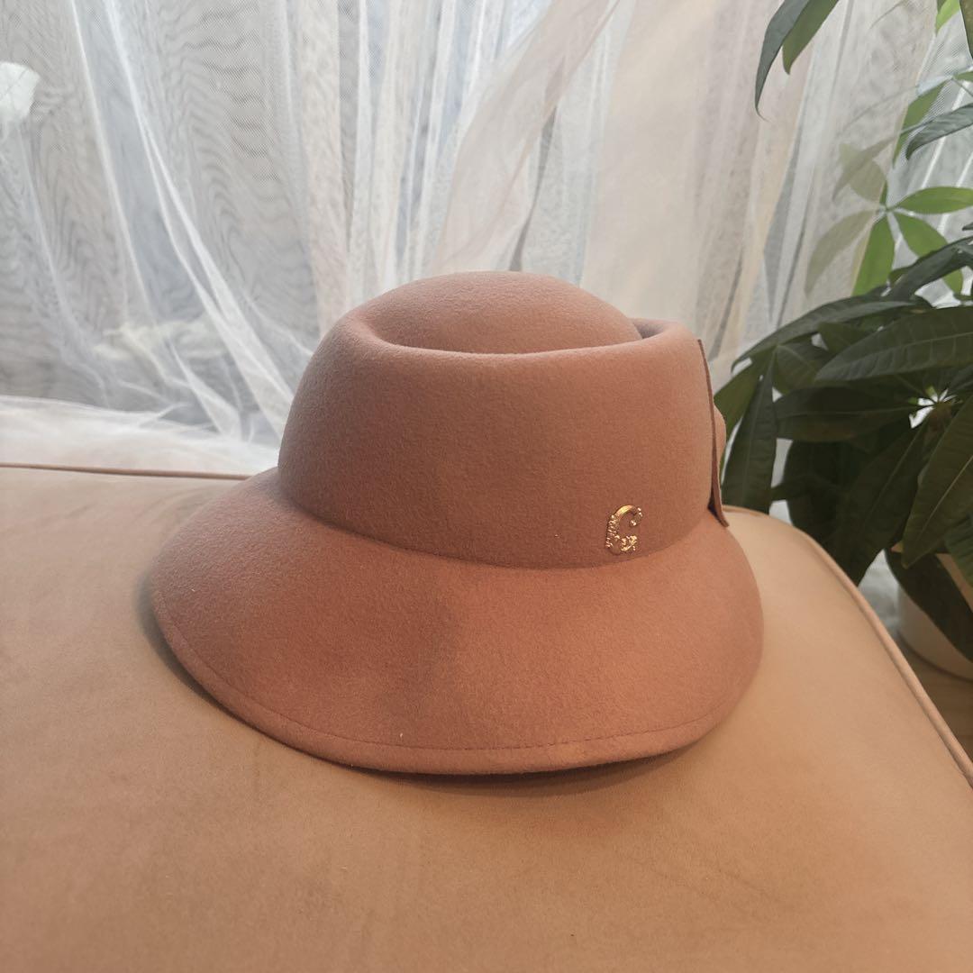 【ARIGATOCHANさま専用】　フェルトハット✨リボン【美品】