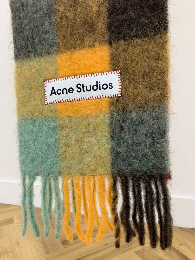 Acne Studios モヘアチェックスカーフ 250 × 28cm