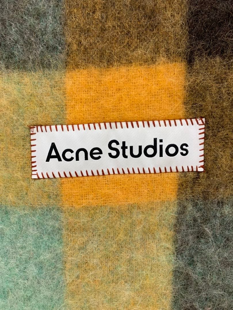 Acne Studios モヘアチェックスカーフ 250 × 28cm