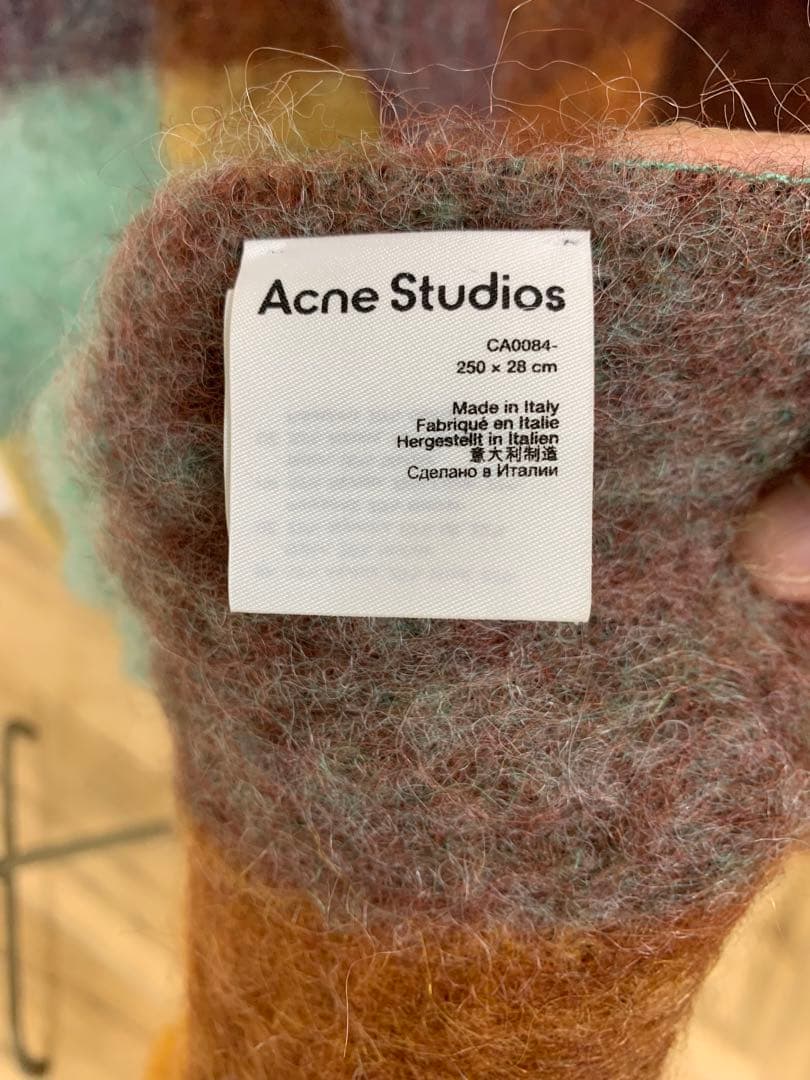 Acne Studios モヘアチェックスカーフ 250 × 28cm