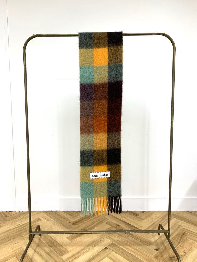 Acne Studios モヘアチェックスカーフ 250 × 28cm