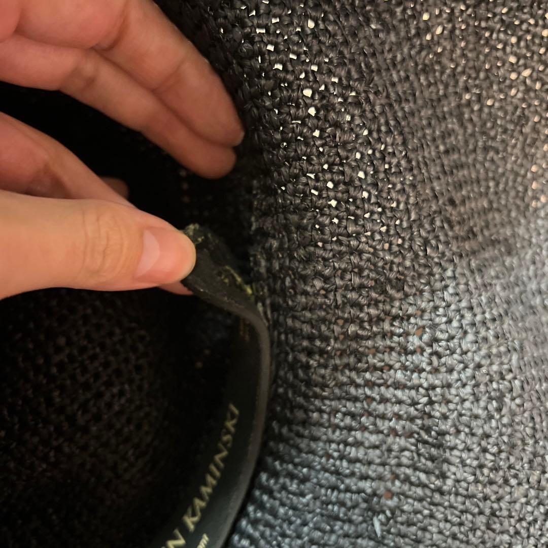 ヘレンカミンスキー　黒　麦わら帽子