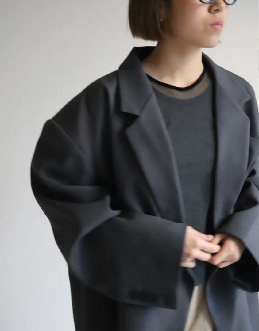 HAILEE 新品 オーバーサイズジャケットコート ブラック ella