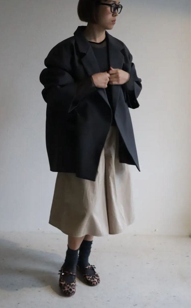 HAILEE 新品 オーバーサイズジャケットコート ブラック ella