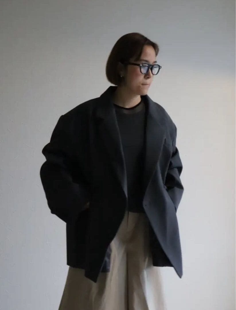 HAILEE 新品 オーバーサイズジャケットコート ブラック ella