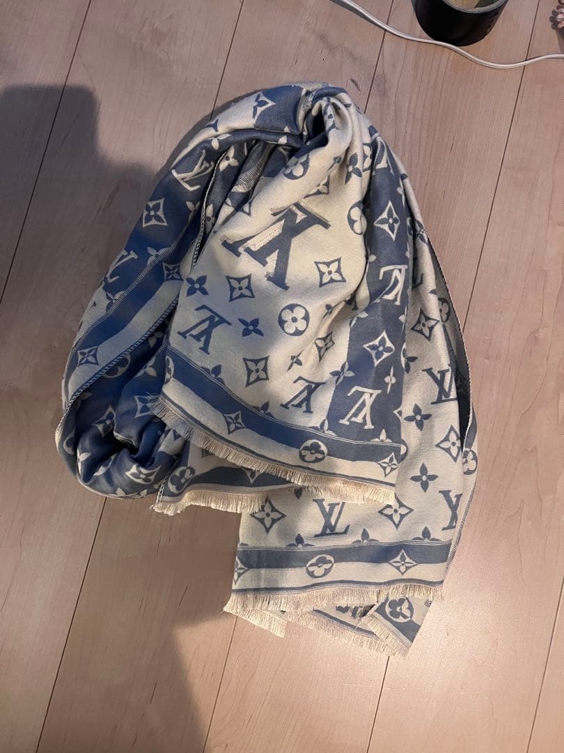 Louis Vuitton ショール・モノグラム デニム　ストール　マフラー