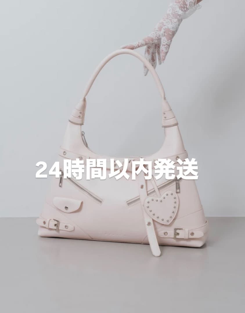 スタッズレザーベルトデザインマキシバッグ　ダーリッチ　Darich