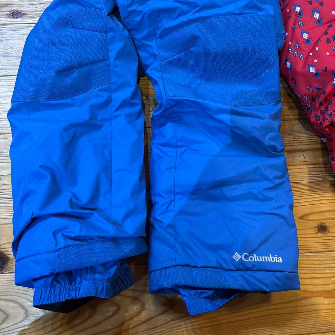 Columbia 子ども用スキーウェア 赤と青xs