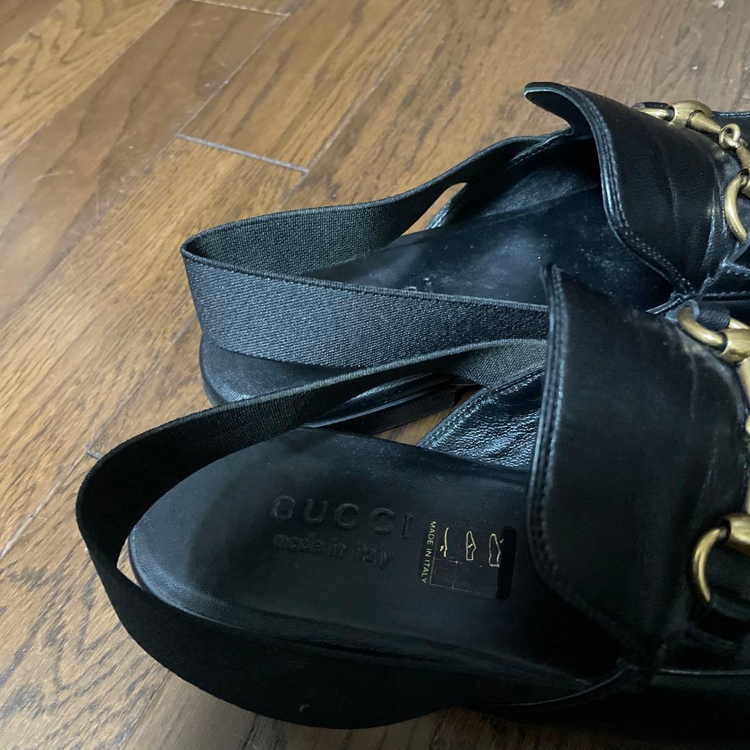 グッチ　ホースビットレザーサンダル