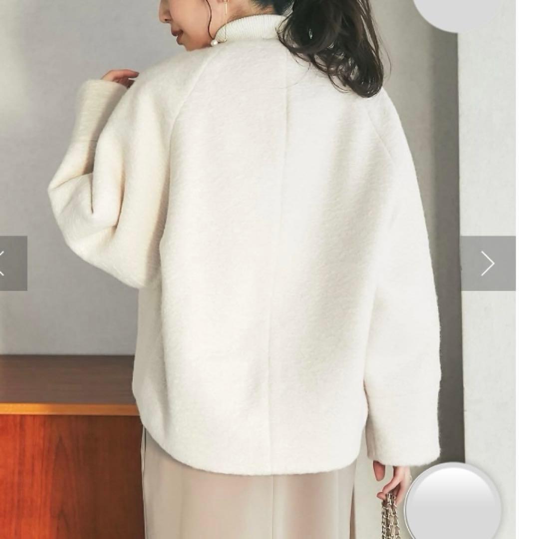 美品✨ラブティックボンボン ライトウェーブブルゾン ノーカラーコート ジャケット