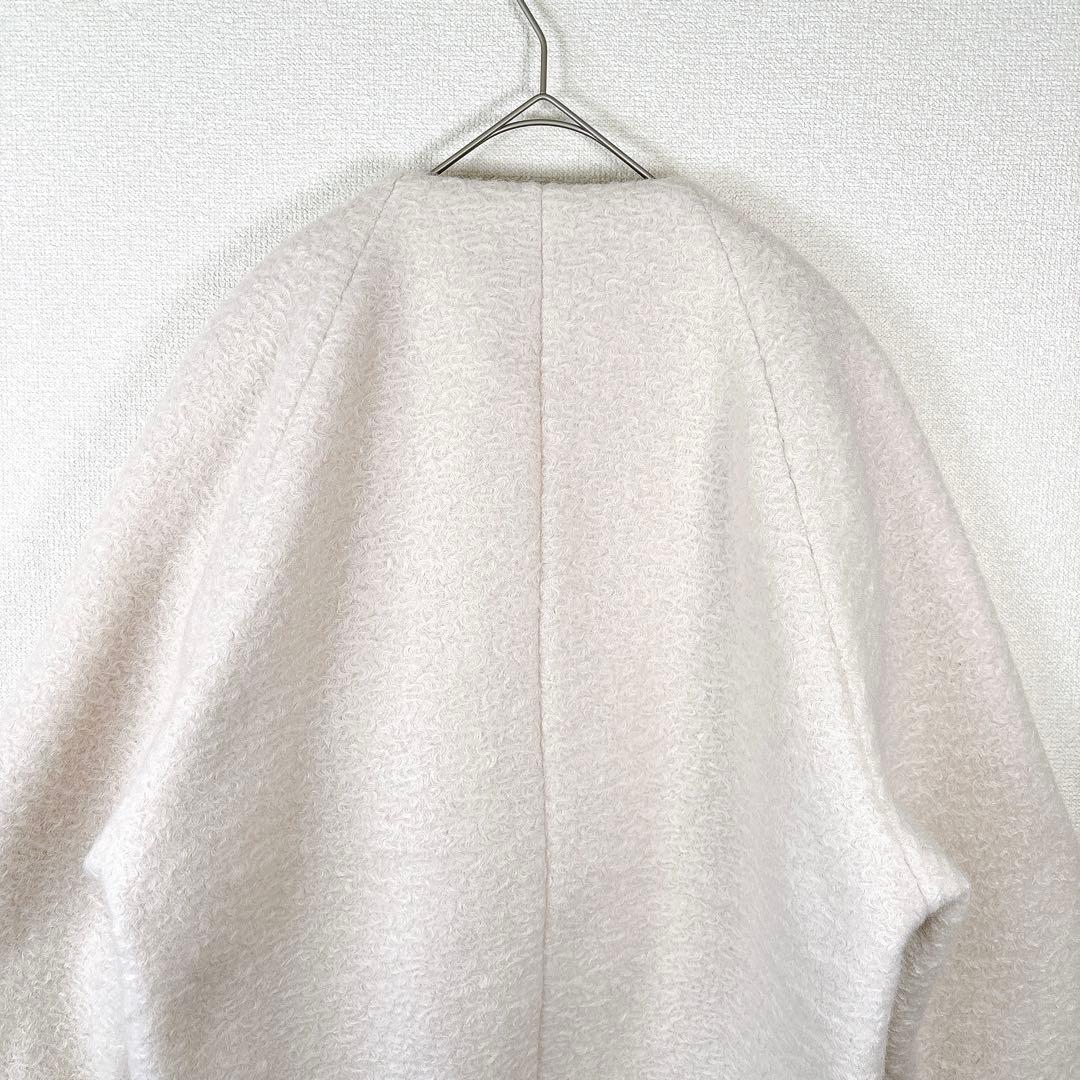 美品✨ラブティックボンボン ライトウェーブブルゾン ノーカラーコート ジャケット